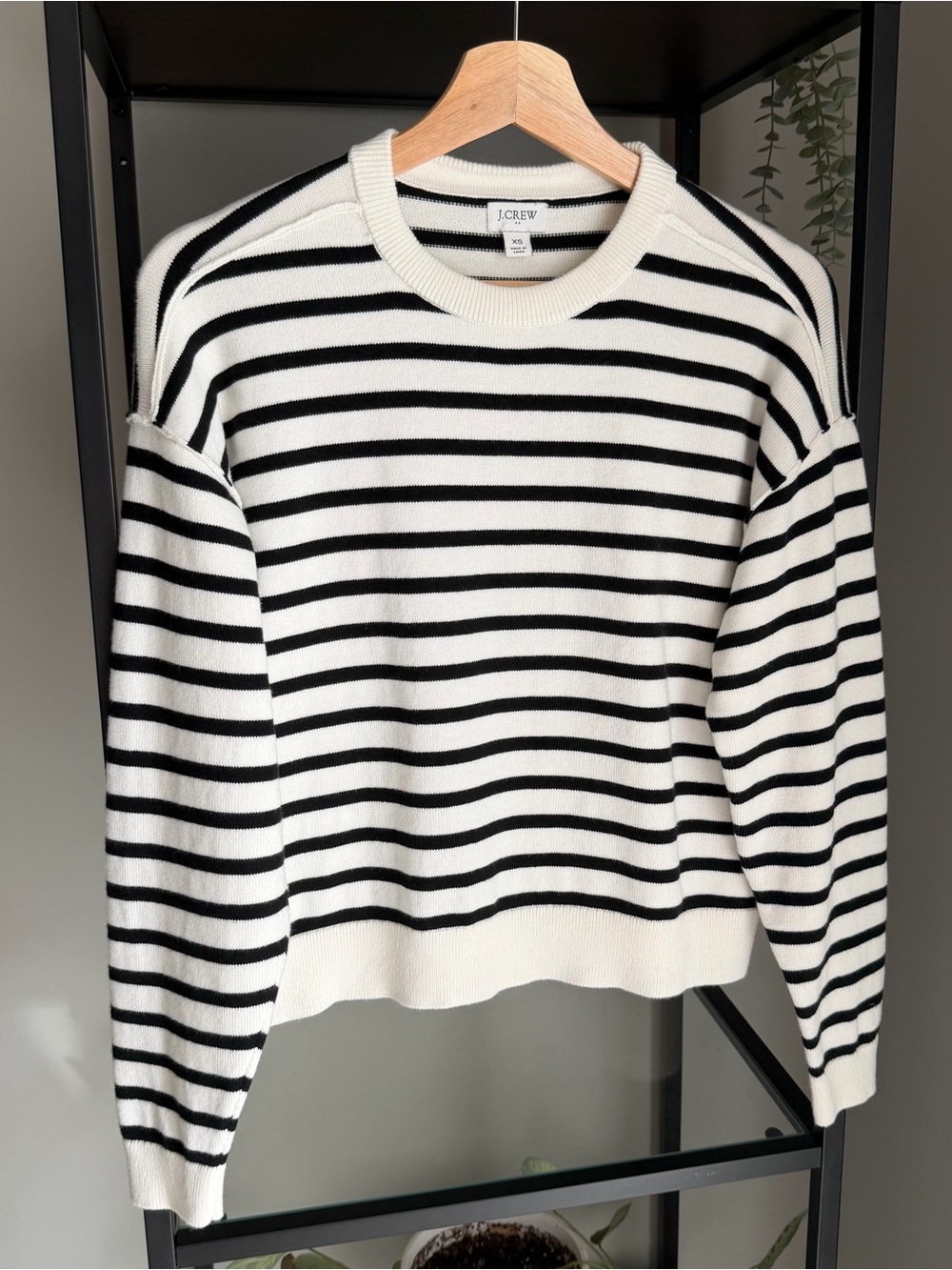 J. Crew Dropped Shoulder Striped Sweater